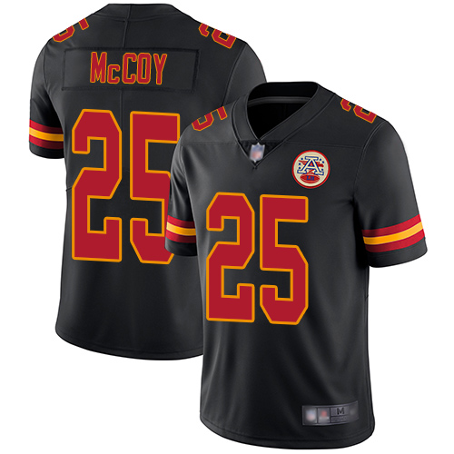 Men Kansas City Chiefs #25 McCoy LeSean Limited Black Rush Vapor Untouchable Football Nike NFL Jersey->kansas city chiefs->NFL Jersey